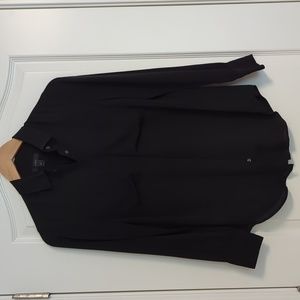 J. Crew Black Silk Button Down Blouse, Size 0P